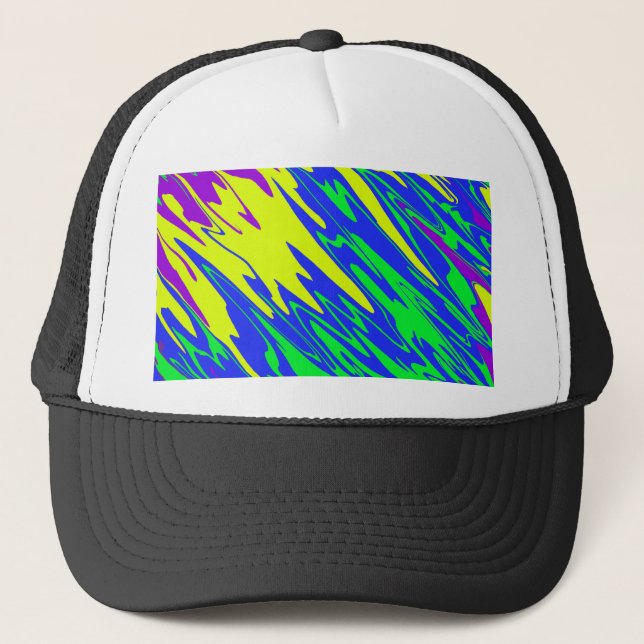 Gorra De Camionero Spray Paint Mardi Gras Blue (Anverso)