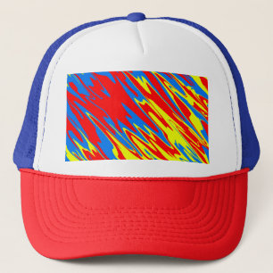 Gorra De Camionero Spray Paint Rojo Amarillo Azul