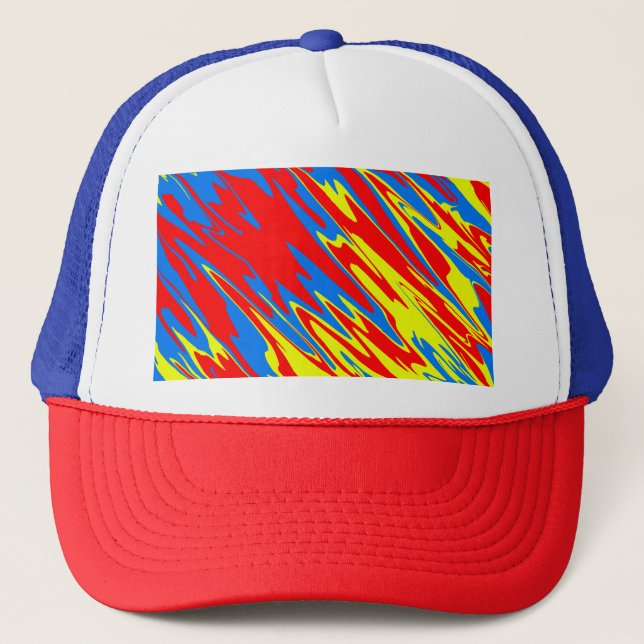 Gorra De Camionero Spray Paint Rojo Amarillo Azul (Anverso)