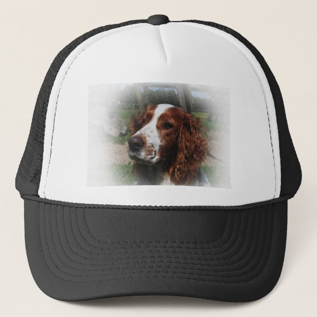 Gorra De Camionero Springer Spaniel Dog Art (Anverso)