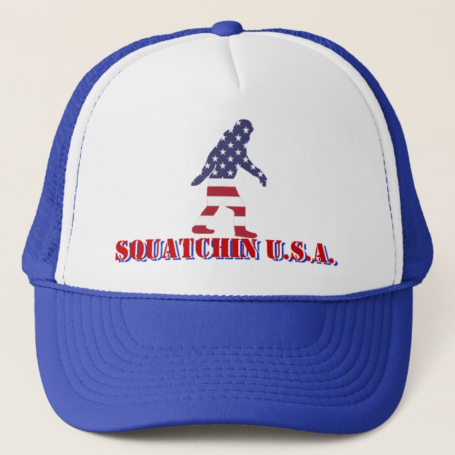Gorra De Camionero Squatchin EE.UU. (Anverso)