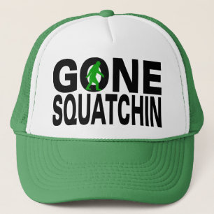 Gorra De Camionero Squatchin ido (logotipo verde)