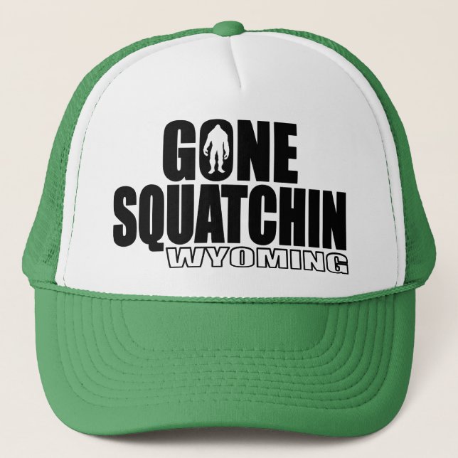 Gorra De Camionero Squatchin ido WYOMING - Bobo original (Anverso)