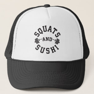 Gorra De Camionero Squats y suhi - Día de los carbohidratos y las pie