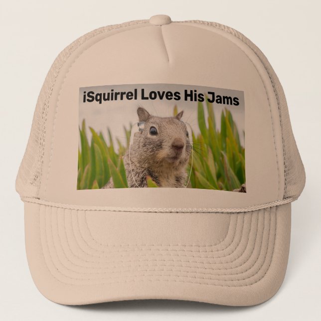 Gorra De Camionero Squirrel Music Lover Music Jams (Anverso)