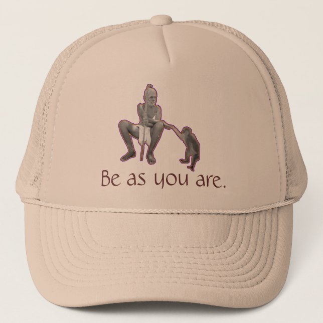 Gorra De Camionero Sri Ramana Maharshi, sea mientras que usted es (Anverso)