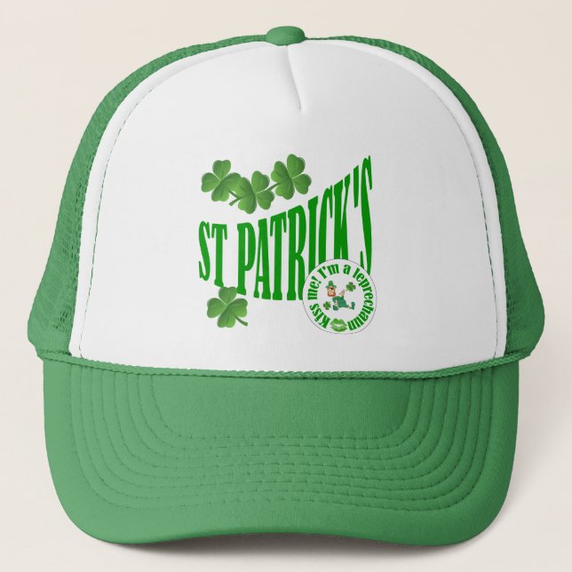Gorra De Camionero St Patrick's, bésame soy un leprechaun (Anverso)