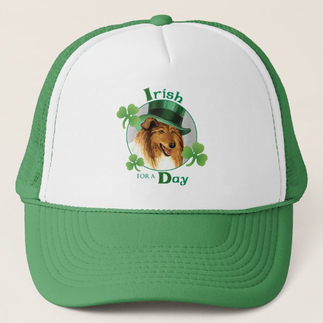 Gorra De Camionero St. Patrick's Day Collie (Anverso)