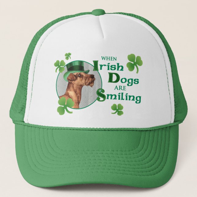 Gorra De Camionero St. Patrick's Day Irish Terrier (Anverso)