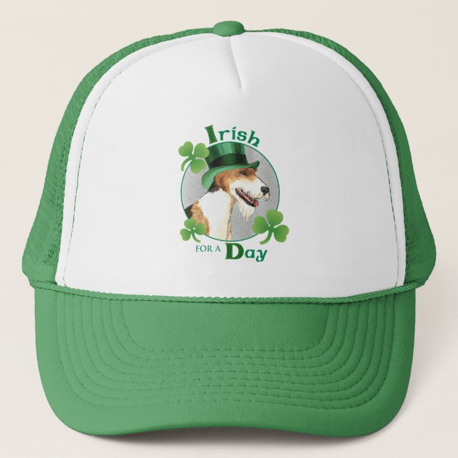 Gorra De Camionero St. Patrick's Day Wire Fox Terrier (Anverso)