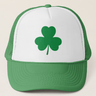 Gorra De Camionero St Patrones Sencillo Shamrock Verde