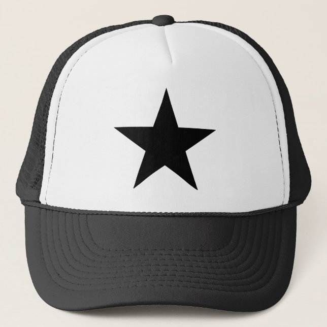 Gorra De Camionero Star Black The MUSEUM Zazzle Gifts (Anverso)