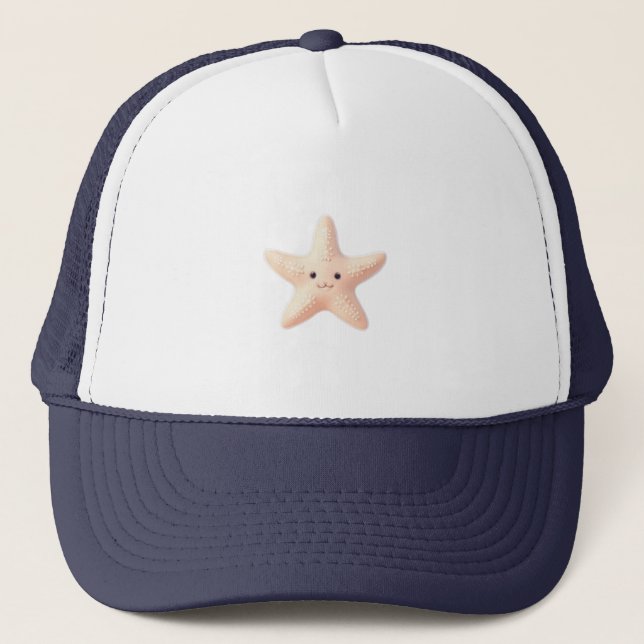 Gorra De Camionero Starfish de color rosa (Anverso)