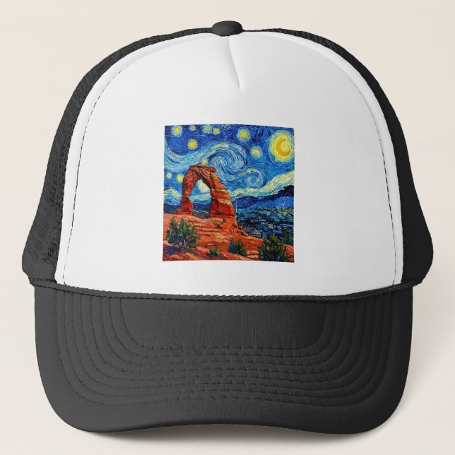 Gorra De Camionero Starry Night Arches National Park (Anverso)