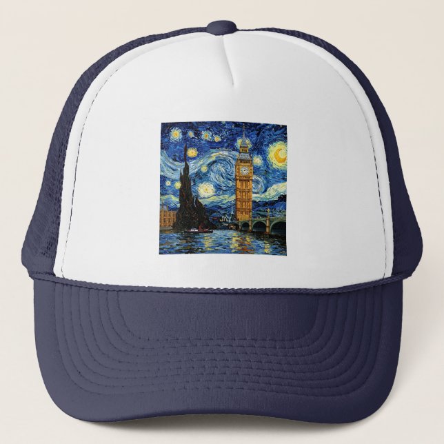 Gorra De Camionero Starry Night Big Ben London England (Anverso)