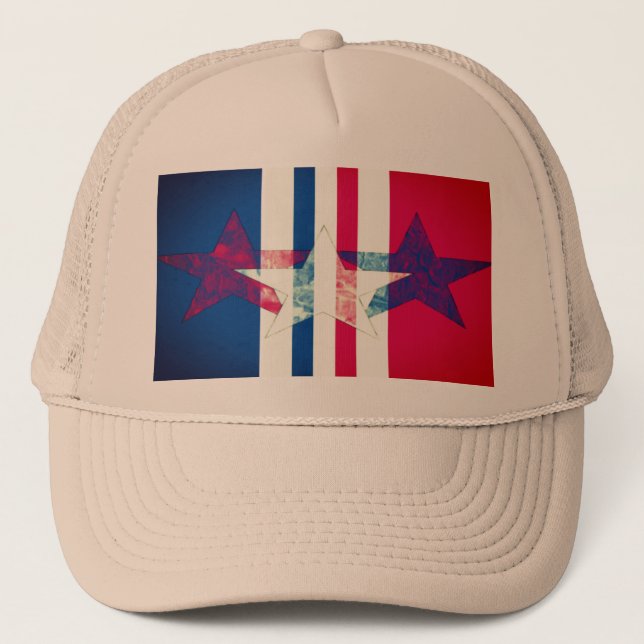 Gorra De Camionero Stars & Stripes Design Unisex Truckers Cap (Anverso)