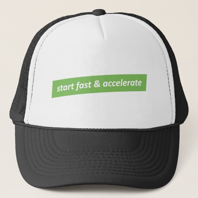 Gorra De Camionero Start fast & Accelerate (Anverso)