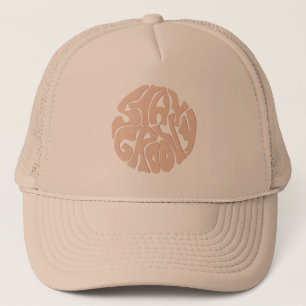 Gorra De Camionero Stay Groovy Retro Beige