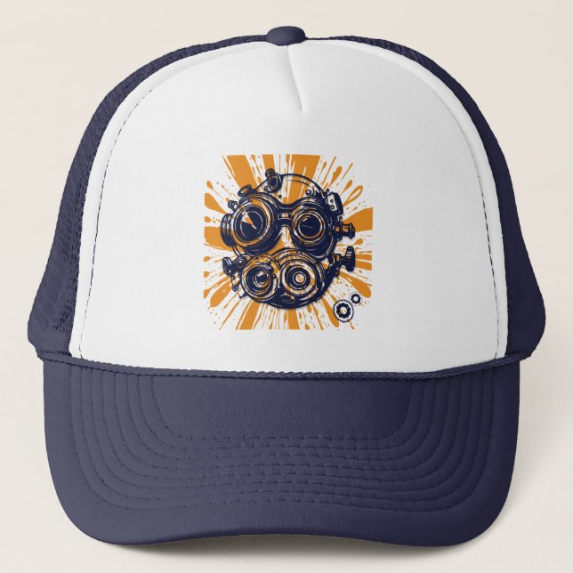 Gorra de camionero Steampunk – Estilo industrial v (Anverso)