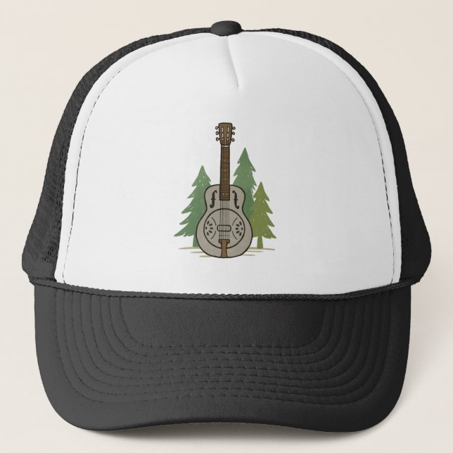Gorra de camionero Steel Dobro Forest-Rustic Music (Anverso)
