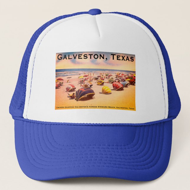 Gorra De Camionero Steward Beach, Galveston, Texas (Anverso)