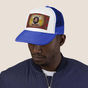 Gorra De Camionero Stewart Scottish Tartan & Badge Trucker Hat