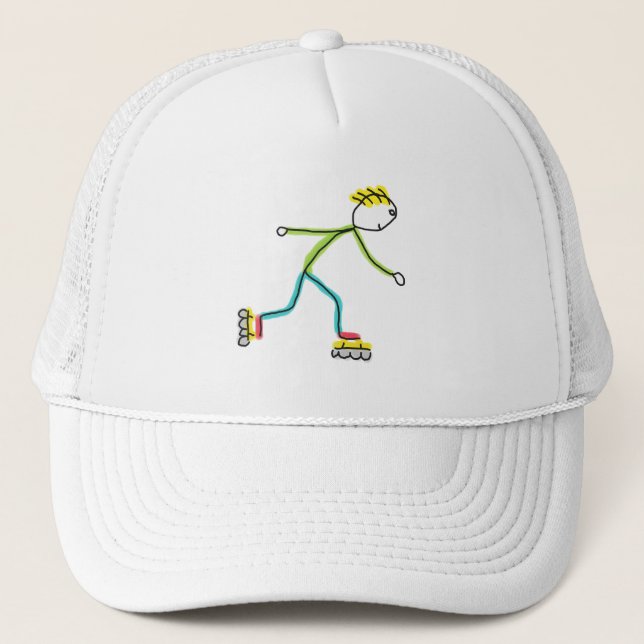 Gorra De Camionero Stickman de patinaje en línea (Anverso)