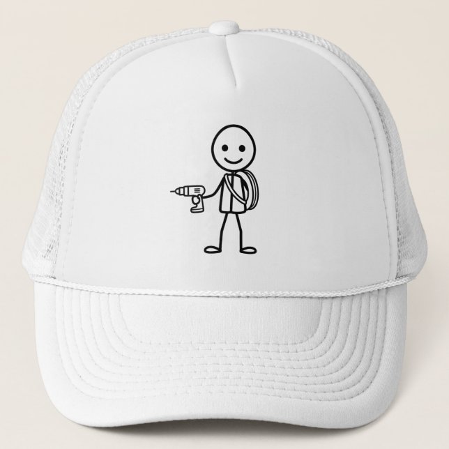 Gorra De Camionero Stickmen At Work - El Electricista (Anverso)