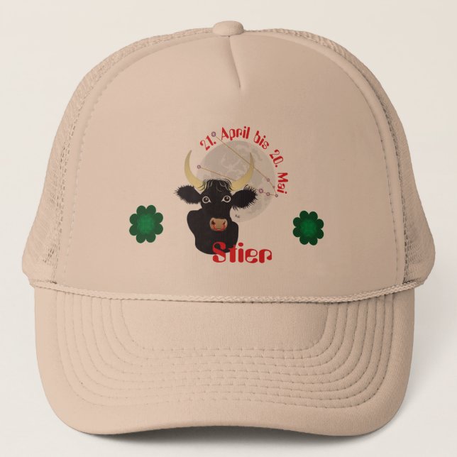 Gorra De Camionero Stier 21. Abril bis 20. Mai Cap (Anverso)
