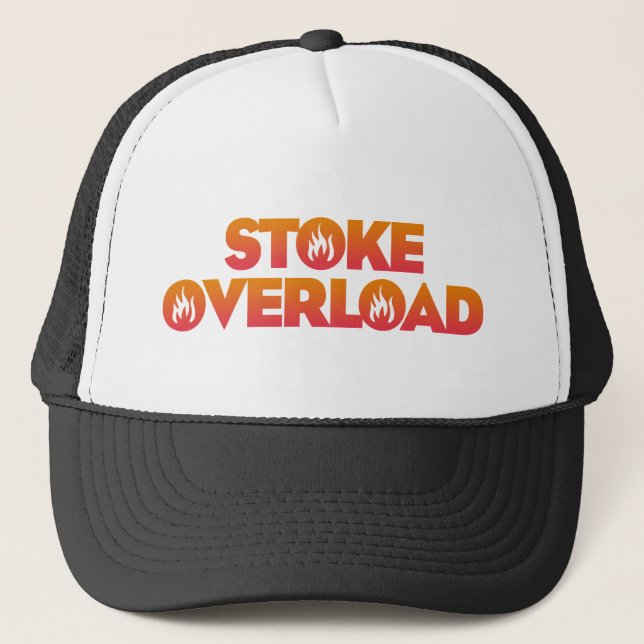 Gorra De Camionero Stoke Overload Flames (Anverso)