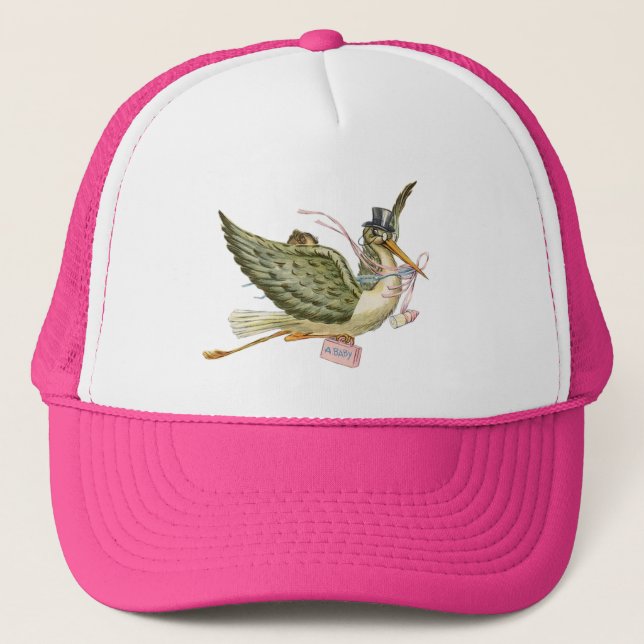 GORRA DE CAMIONERO STORK BABY SHOWER (Anverso)