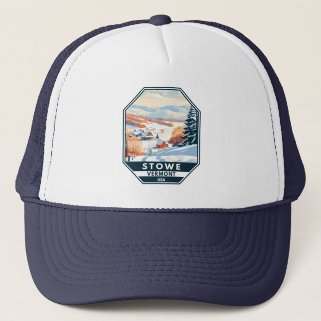 Gorra De Camionero Stowe Vermont Winter Vintage (Anverso)