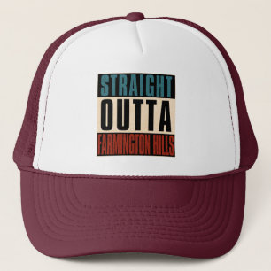 Gorra De Camionero Straight Outta Farmington Hills Michigan MI