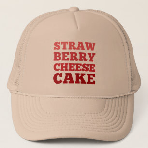 Gorra De Camionero Strawberry Cheesecake Aesthetic Food (dark)