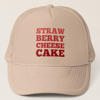 Gorra De Camionero Strawberry Cheesecake Aesthetic Food (dark)