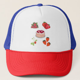Gorra De Camionero Strawberry Delights – Cute Illustration of Berries