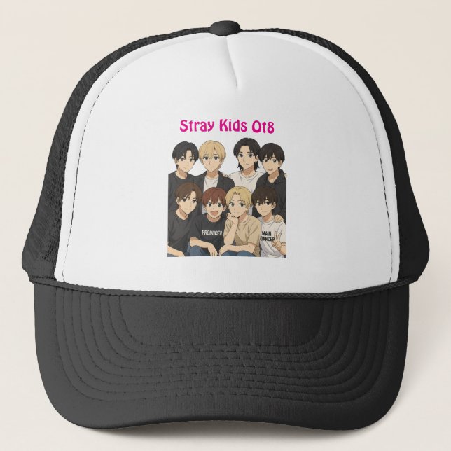 Gorra De Camionero Stray Kids Anime Graphic Trucker Hat (Anverso)