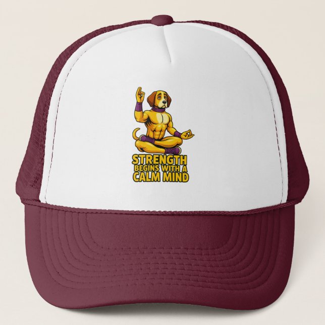 Gorra De Camionero Strength Begins with a Calm Mind (Anverso)