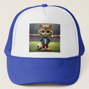 Gorra De Camionero "Striker perfecto: El gato de fútbol 3D"