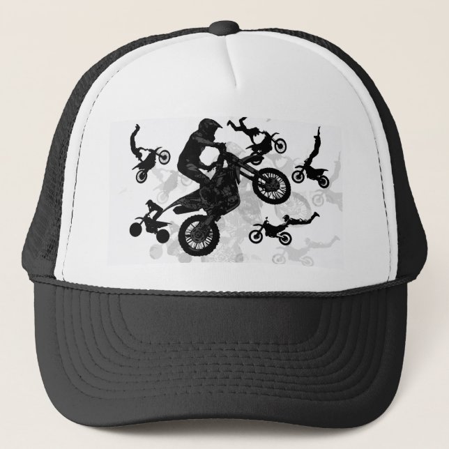 Gorra De Camionero Stuntmen de Motocross extremo (Anverso)