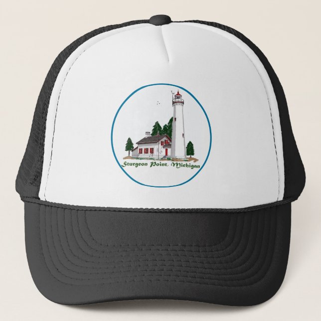 Gorra De Camionero Sturgeon Point Michigan (Anverso)