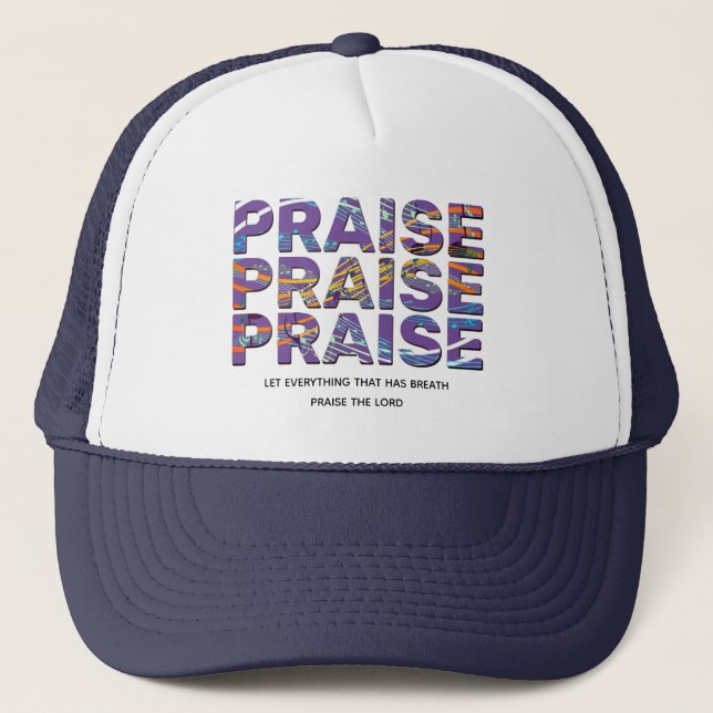 Gorra De Camionero Stylish Mauve PRAISE Music Notes Christian (Anverso)