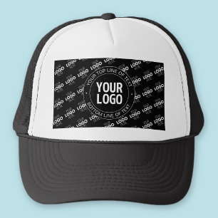 Gorra De Camionero Su logotipo y texto personalizable con patrón de l