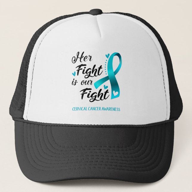 Gorra De Camionero Su lucha es nuestra lucha contra el cáncer cervica (Anverso)