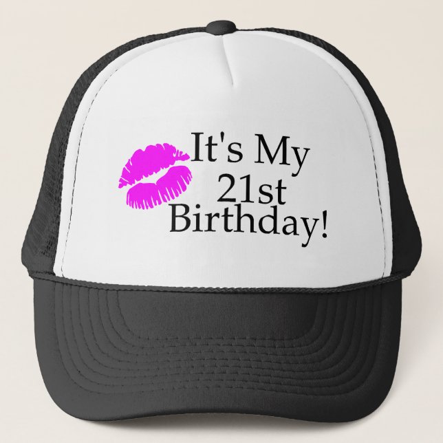 Gorra De Camionero Su mi 21ro cumpleaños (beso) (Anverso)