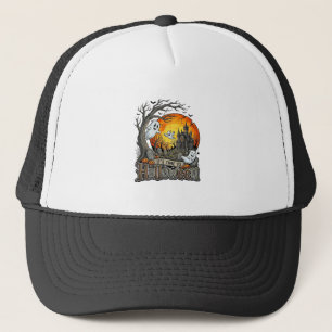Gorra De Camionero Su Tiempo Halloween Casa Embrujada Cementerio Espe