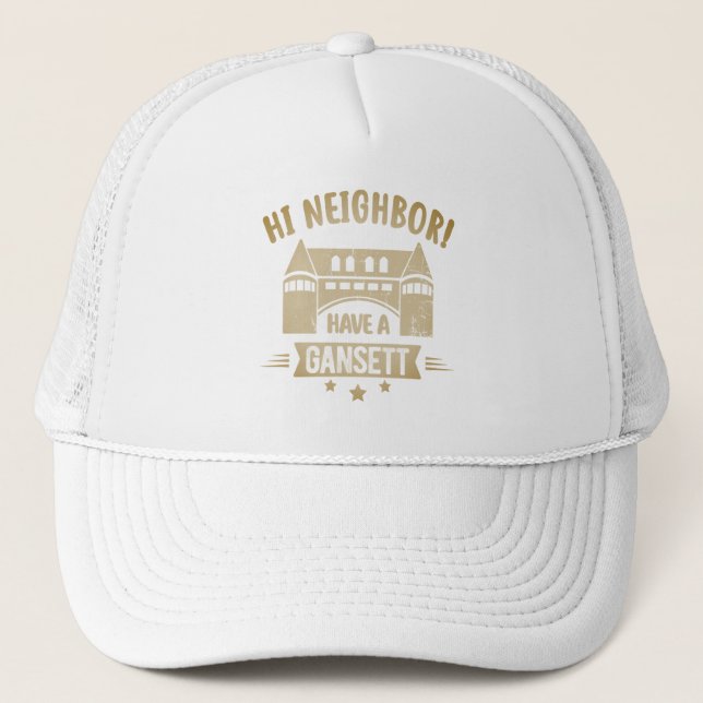 Gorra De Camionero Su Vecino Tiene Un Regalo De Gansett Narragansett (Anverso)
