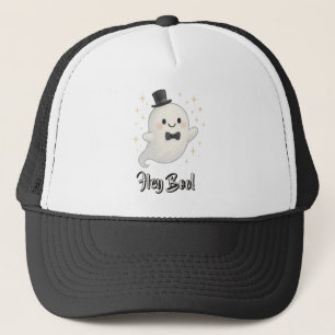 Gorra De Camionero Suave personalizado Hey Boo Fantasma Halloween