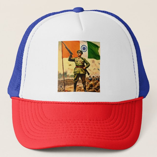 Gorra De Camionero "Subash Chandra Bose: Guerrero de la Libertad" (Anverso)