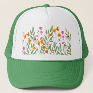 Gorra De Camionero Sublimación de flores silvestres